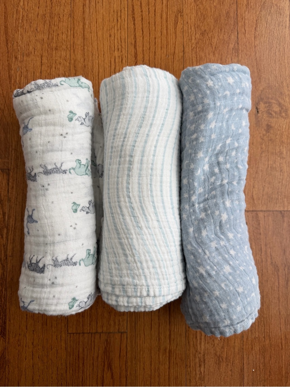 Set of 3 Aden + Anais Baby Muslin Swaddles